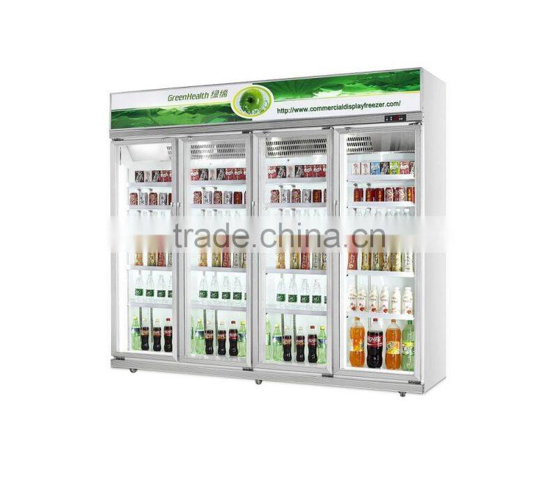 supermarket glass door freezer showcase display