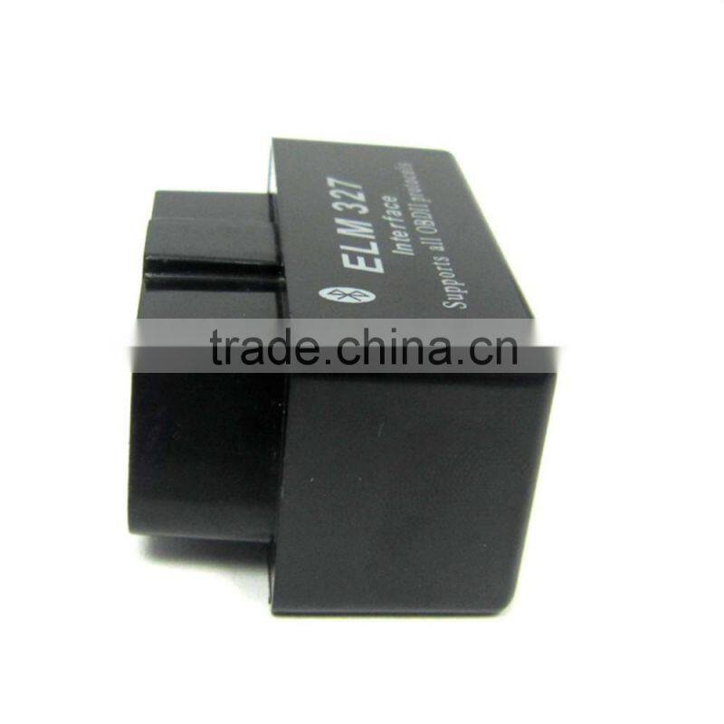 Super Mini elm327 black ELM327 v2.1 Bluetooth OBD2 OBDII auto Diagnostic Scanner Works on Android Symbian Windows
