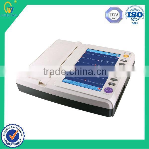 light-weight Patient monitor 12 Channels 12 Leads ECG/EKG machine