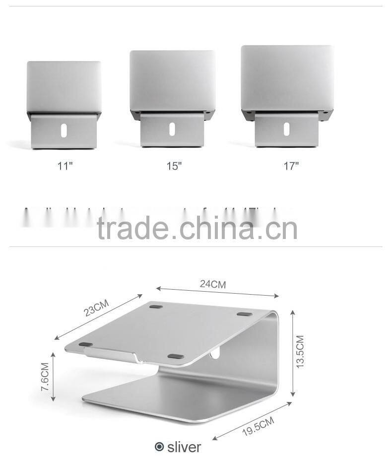 Aluminium notebook computer stand metal laptop stand