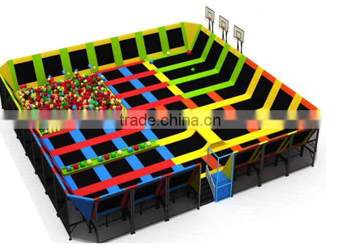 large cheap children indoor playground equipment with trampoline for sale