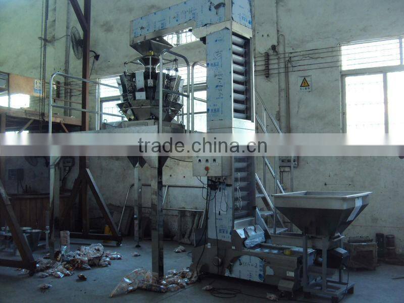 Z type elevator for multihead weigher