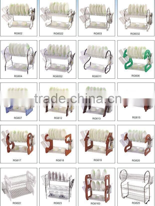 2015 New Design Plastic Dish Rack/ Metal Dish Drying Rack/Colorful Plastic Dish Storage Rack