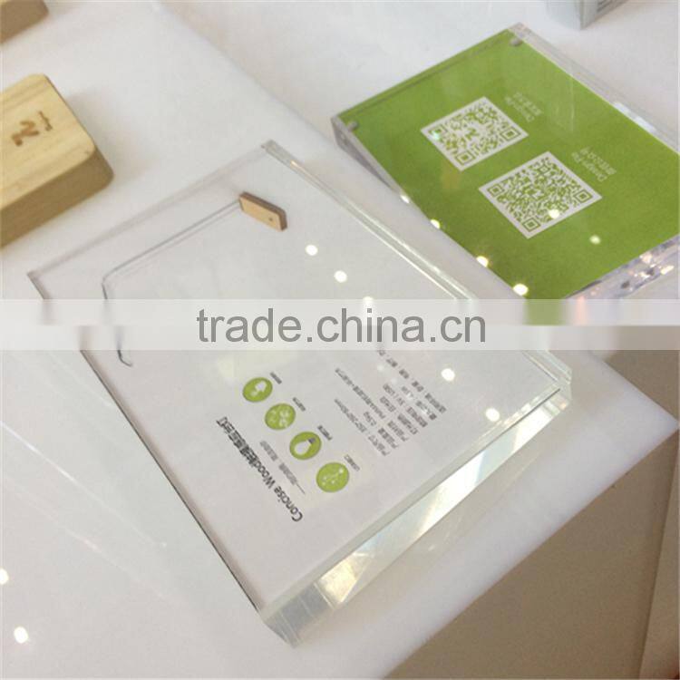 Wholesale acrylic glass block, price display block, leaflet holder