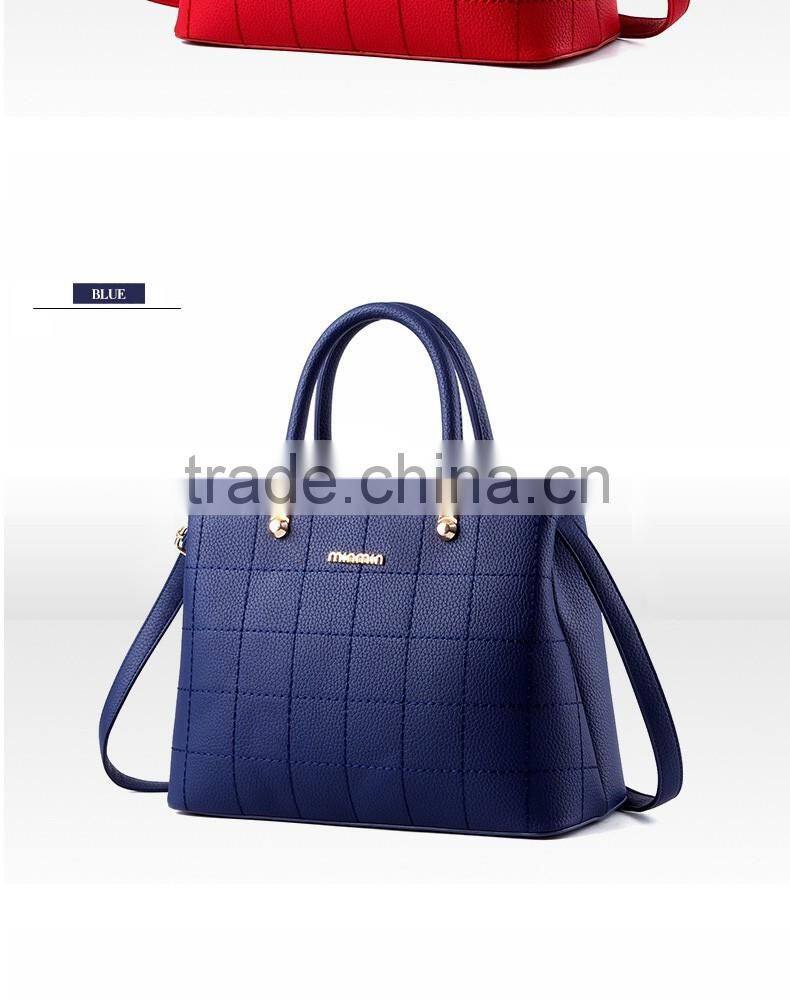 Wholesale ladies handbags female cheap PU leather tote bags for women
