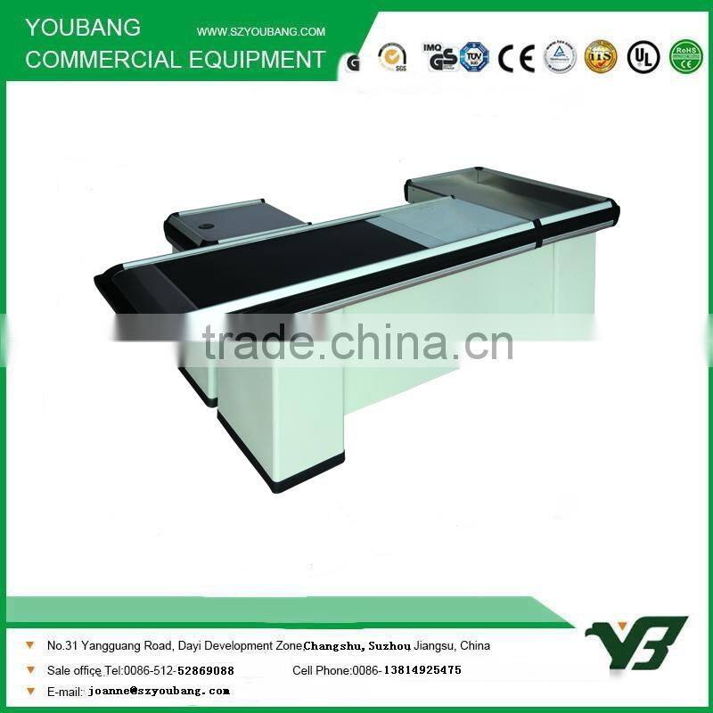 supermarket checkout counter with belt