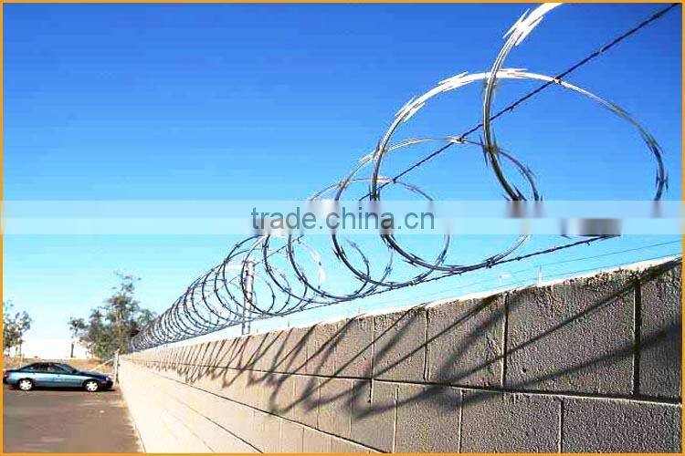 Hot sale high quality razor barbed wire/ military concertina wire
