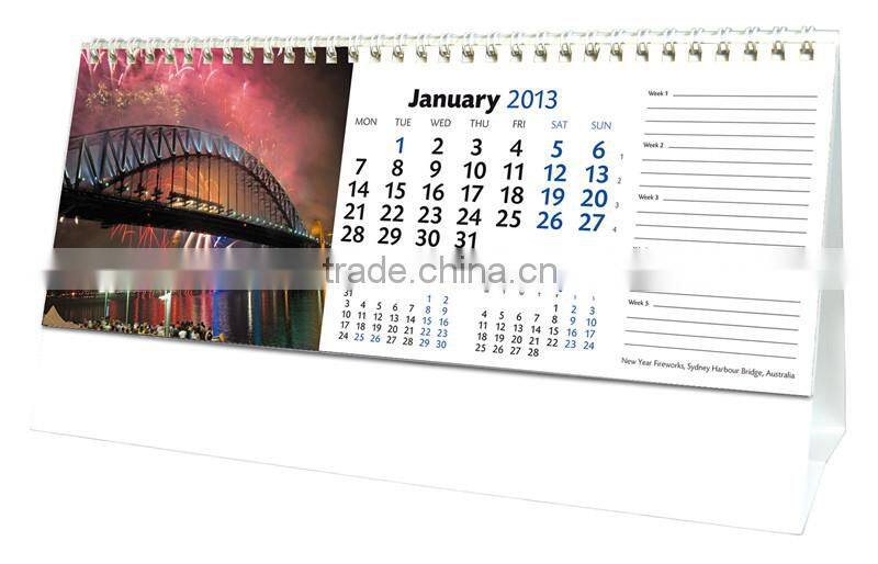 Custom desk 2016 calendar printing logo calendar printing