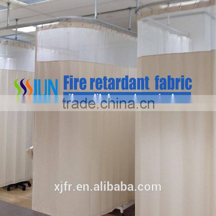100% polyester flame retardant printed fabric hospital partition curtain