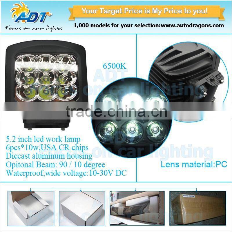 5.2 inch 90W LED Work Light Bar Flood Spot Combo Offroad 4WD SUV Boat Driving Lamp