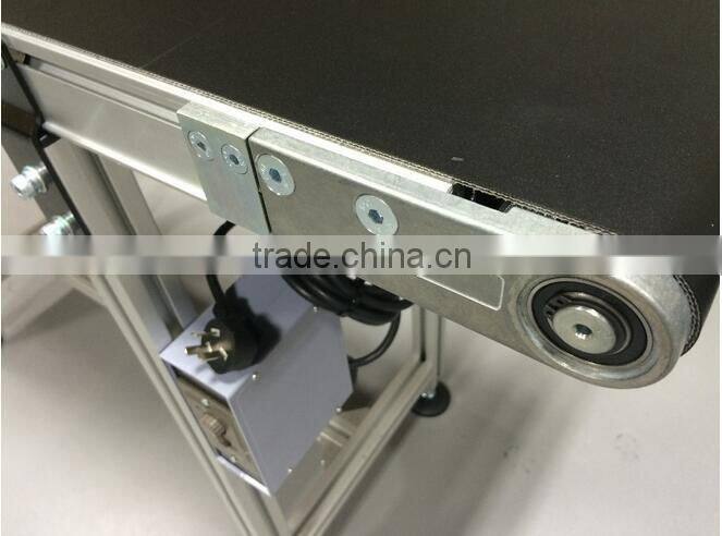 Mini Antistatic Monoclinic ESD Rubber Mat Belt Conveyor with Aluminum Frame