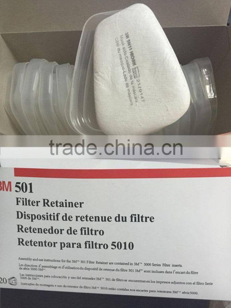 3M 501 filter cover used to hold 3M Particulate Filters 5N11 for half / full face gas mask