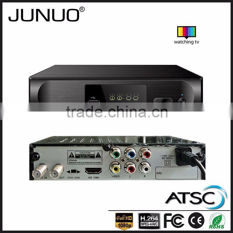 JUNUO china manufacture OEM good quality free to air tuner hd mpeg4 mstar ATSC digital tv receiver Mexico