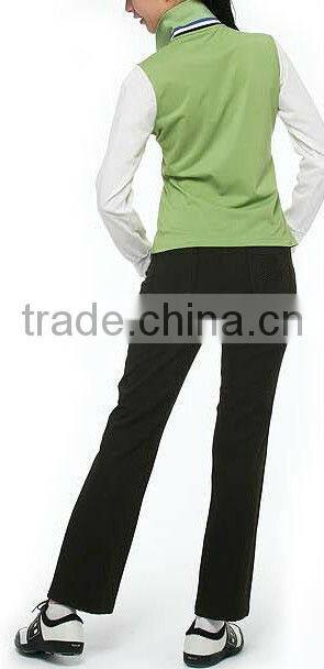 Fashion design Cotton Spandex Long sleeves Ladies Golf Clothing