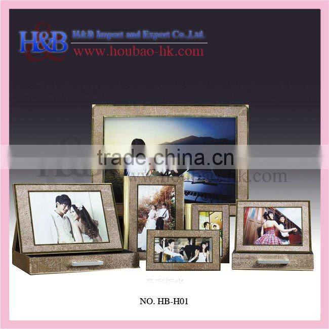 Unique Design A4 Golden Crystal Album With Photo Album PVC Sheets