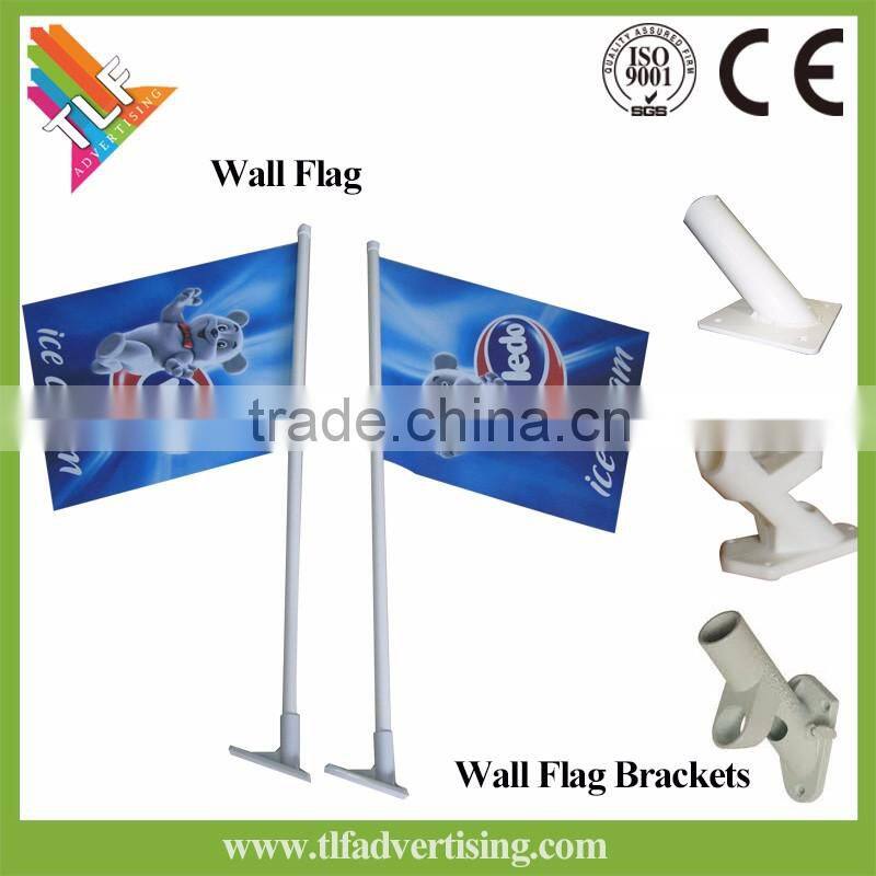 Outdoor waterproof double-sided printing wall flag pole bracket