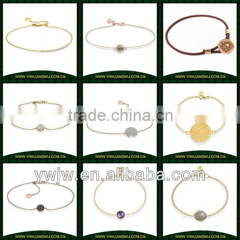 friendship bracelet style bracelet with hearts pendant(JW-G10542)