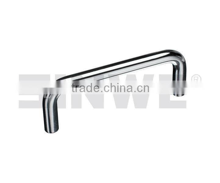 Chrome plated metal cabinet handle lock for cabinet