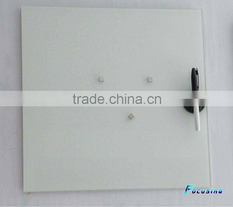 tempered glass silk screen-printing 450 x 450 mm magnetic glass writing board