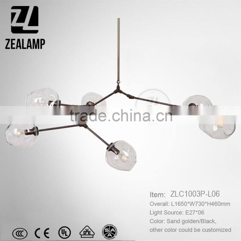 Modern Design molecule Bubble Pendant Light 6 Glass Globle