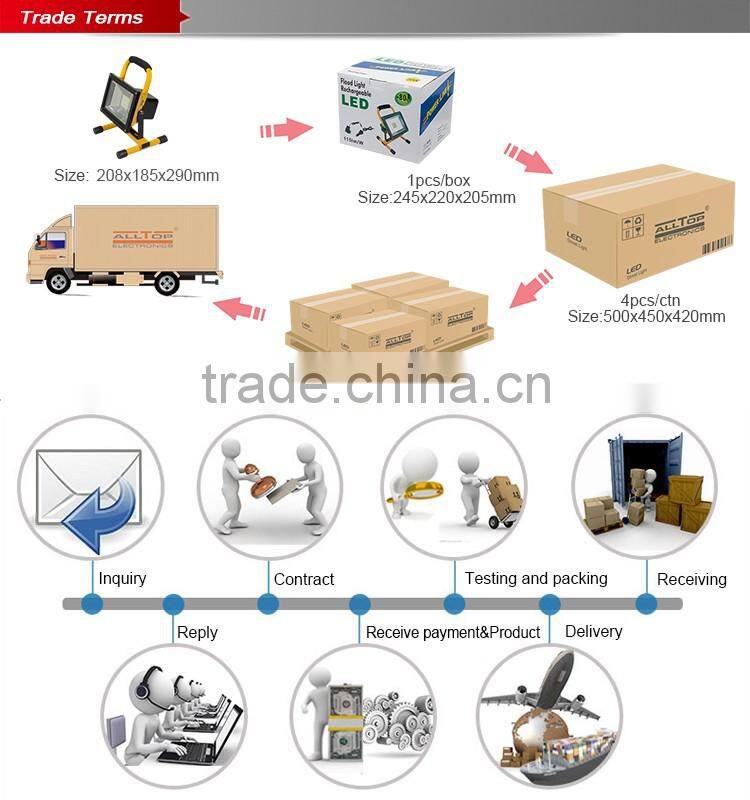 50w portable outdoor movable solar rechargeable led flood light