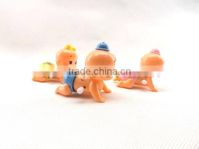 Wind up funny plastic crawling baby dolls