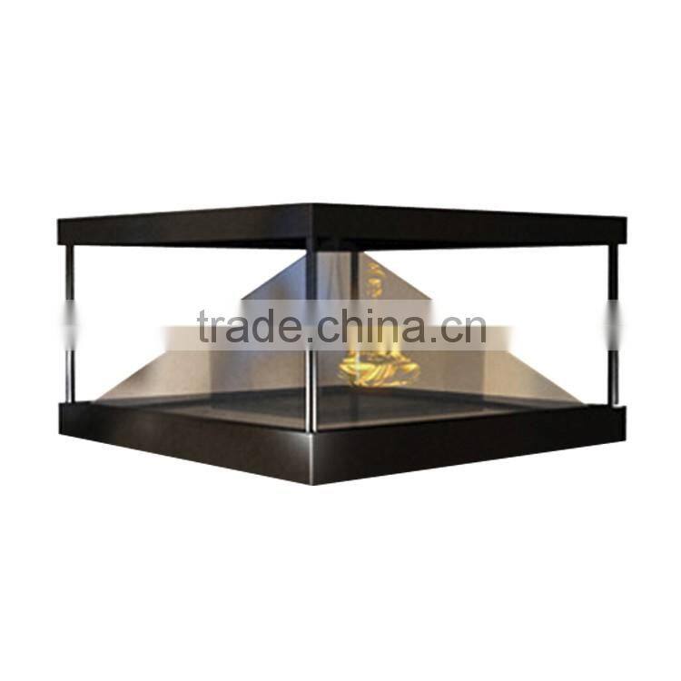 2016 Chariot indoor 3d hologram screen, advertising showcase, showbox, pyramid.