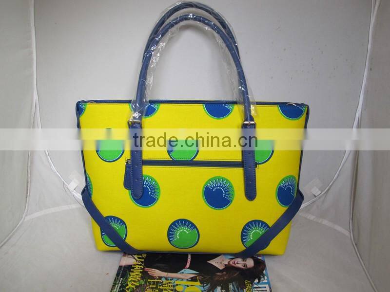 China factory African wax print fabric handbags for lady