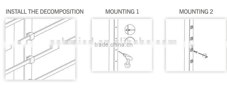 stainless steel square railing cross bar holder