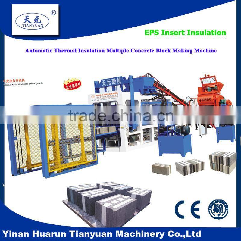 QTY6-15A EPS insert thermal block making machine / Hollow block making machine / cement paver brick machine