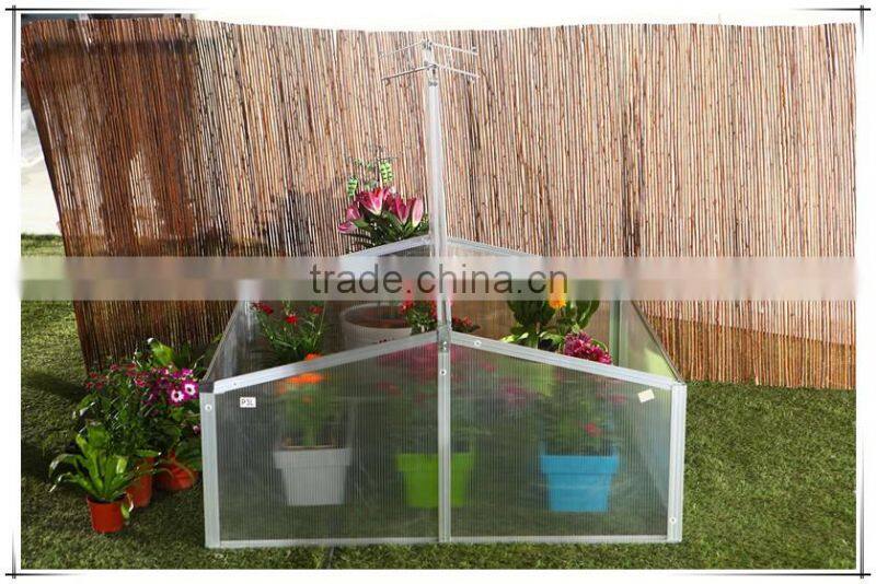 With Two Vents 360 Angel Openning Aluminium mini Garden Greenhouse