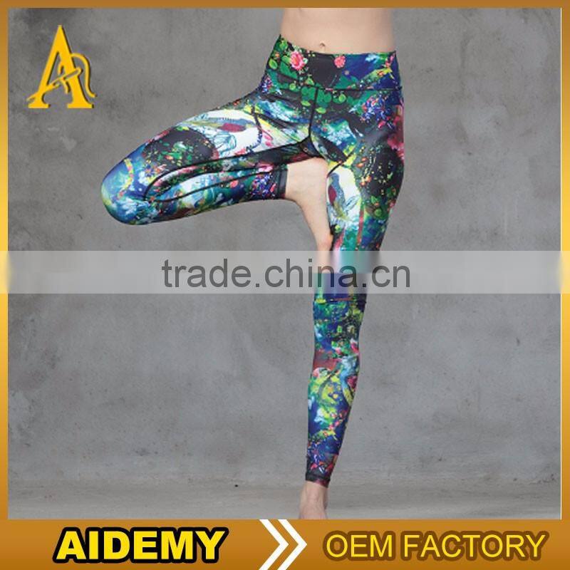 custom leggings printed sport fitness yoga pants legging women running tight