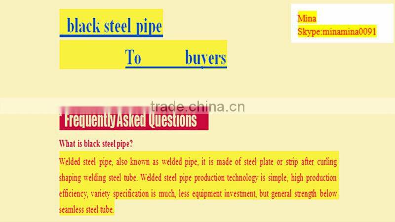 ERW Black Carbon Steel Pipe factory price