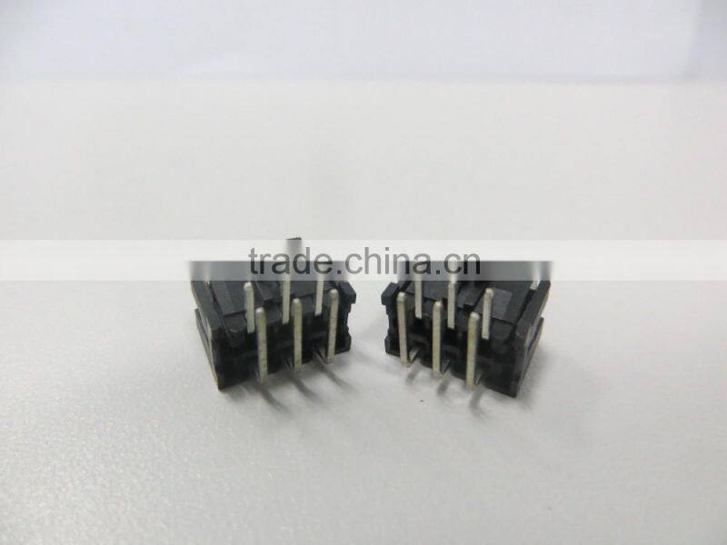 MX3.0MM 2*3PIN black bend Pin header