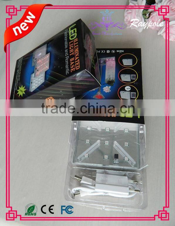 Rechargeable wedding table centerpiece glass bottle light base for decoration