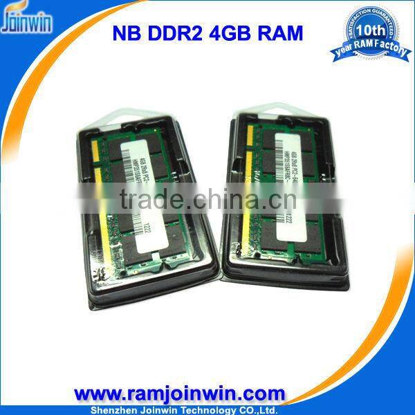 ETT chips 4gb pc2-6400 ddr2 sodimm ram memory module
