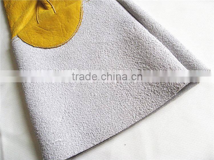 2015 Hot Sale Pig Grain Leather+Cow Split Leather Long Welder Gloves
