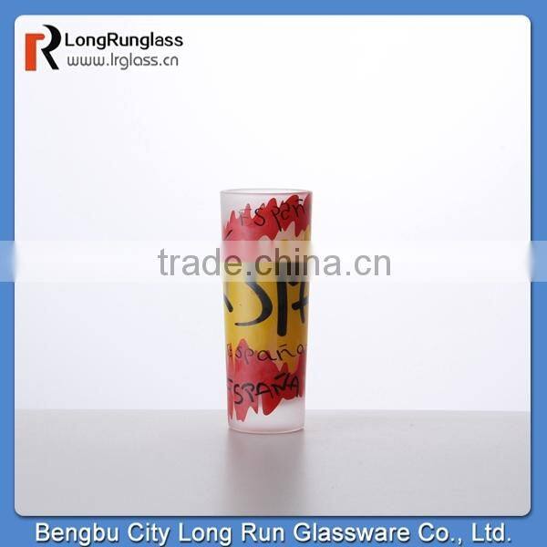 LongRun 1.4oz beautiful decal wholesale bar glassware glass cup for drinking whisky
