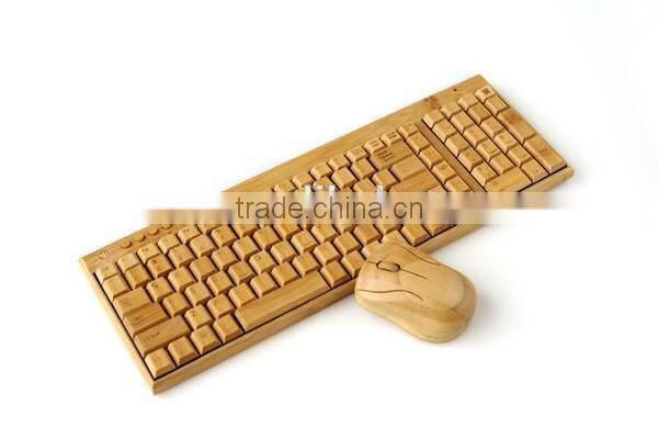 Artis Handmade Bamboo Wooden PC Wireless Bluetooth Keyboard and Mouse