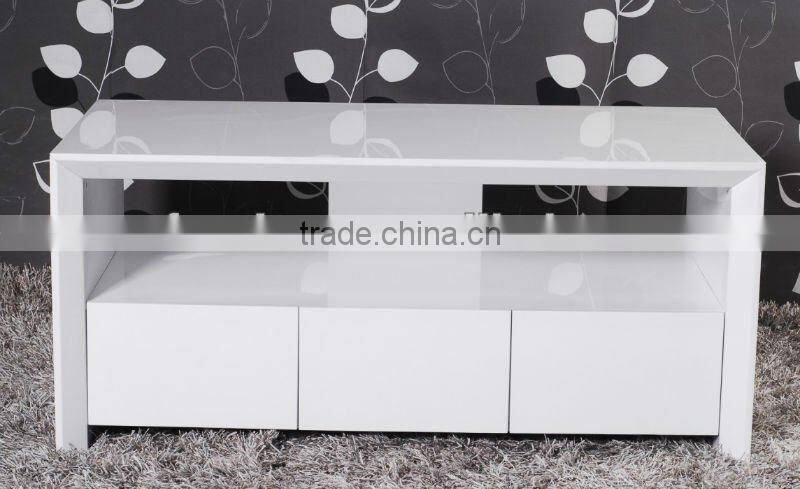 Fashion design TV stand with MDF high gloss finish