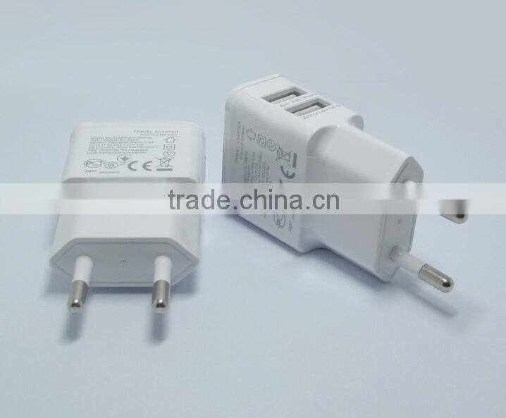 2.1A Dual 2 Ports USB EU USA Wall Charger Adapter for Samsung for iPhone for HTC for MOTO Perfect