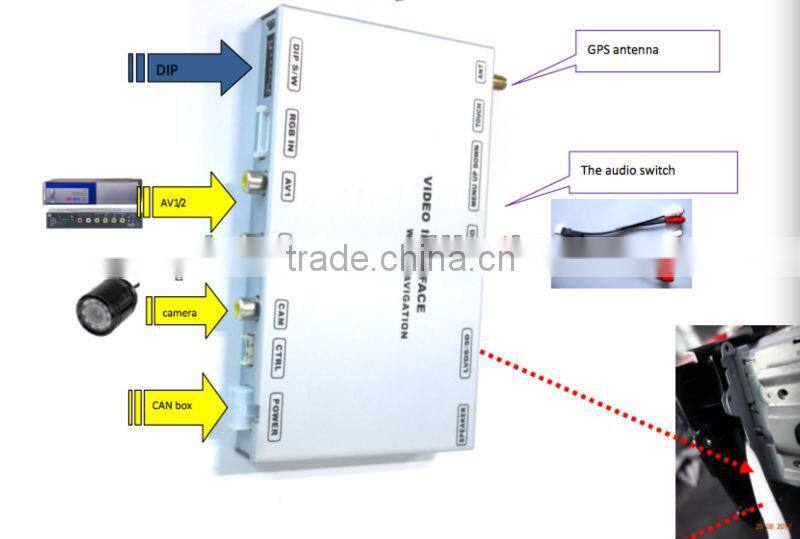 Car Video Interface with GPS for Handa Crider 2013