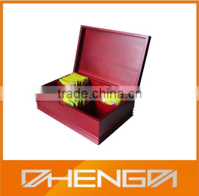 High Quality Black matte wooden tea box for gift(ZDL-W317)