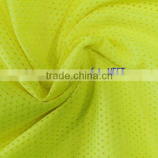 100%polyester fluorescent/high visibility color mesh fabric
