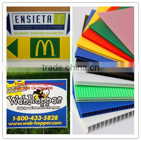 Screen and digital printing corrugated plastic corflute sheets