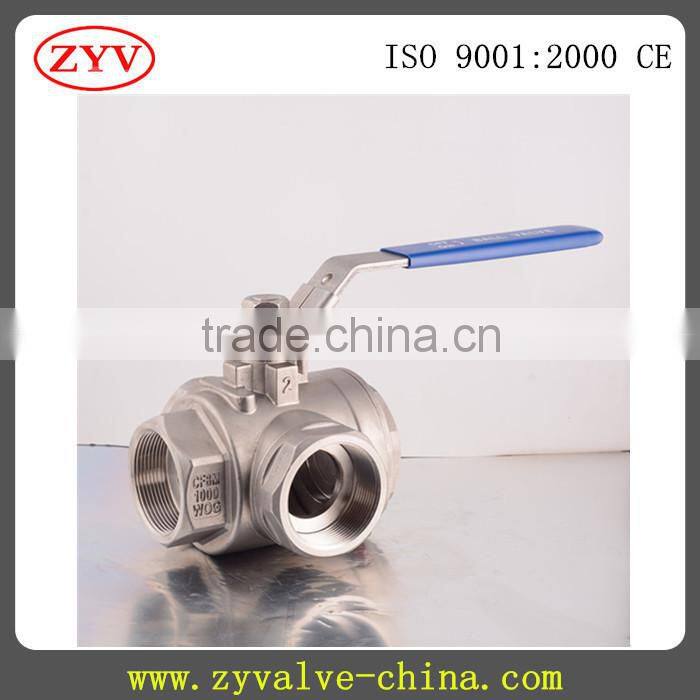 Hoting selling Three-way ball valve with direct mounting pad