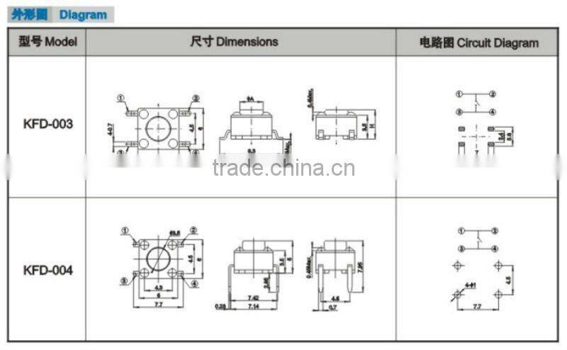 KFC-1101 tact switch