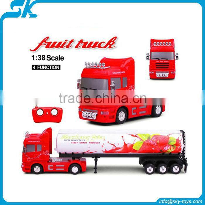 !New 1:38 rc heavy fruit truck mini rc truck