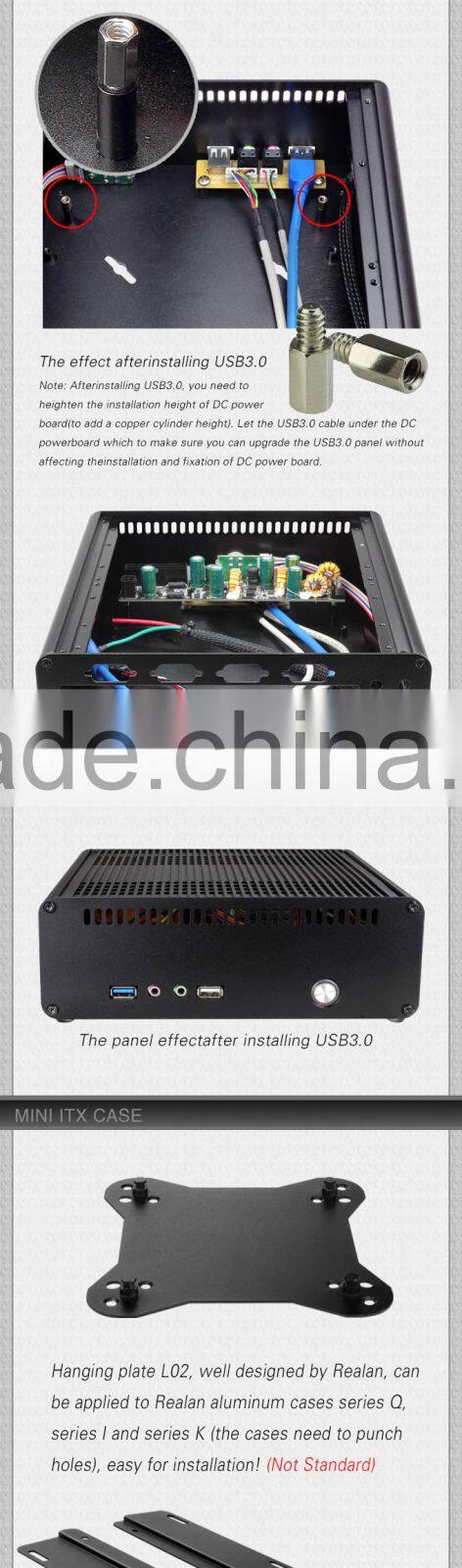 2015 latest design low price fanless mini itx aluminum case