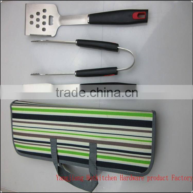 3-piece BBQ tools set with nylon bag